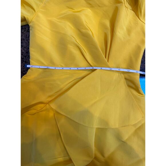 CAROLINA HERRERA Draped Silk Maxi Dress in yellow **see pics for details** - Picture 13 of 13